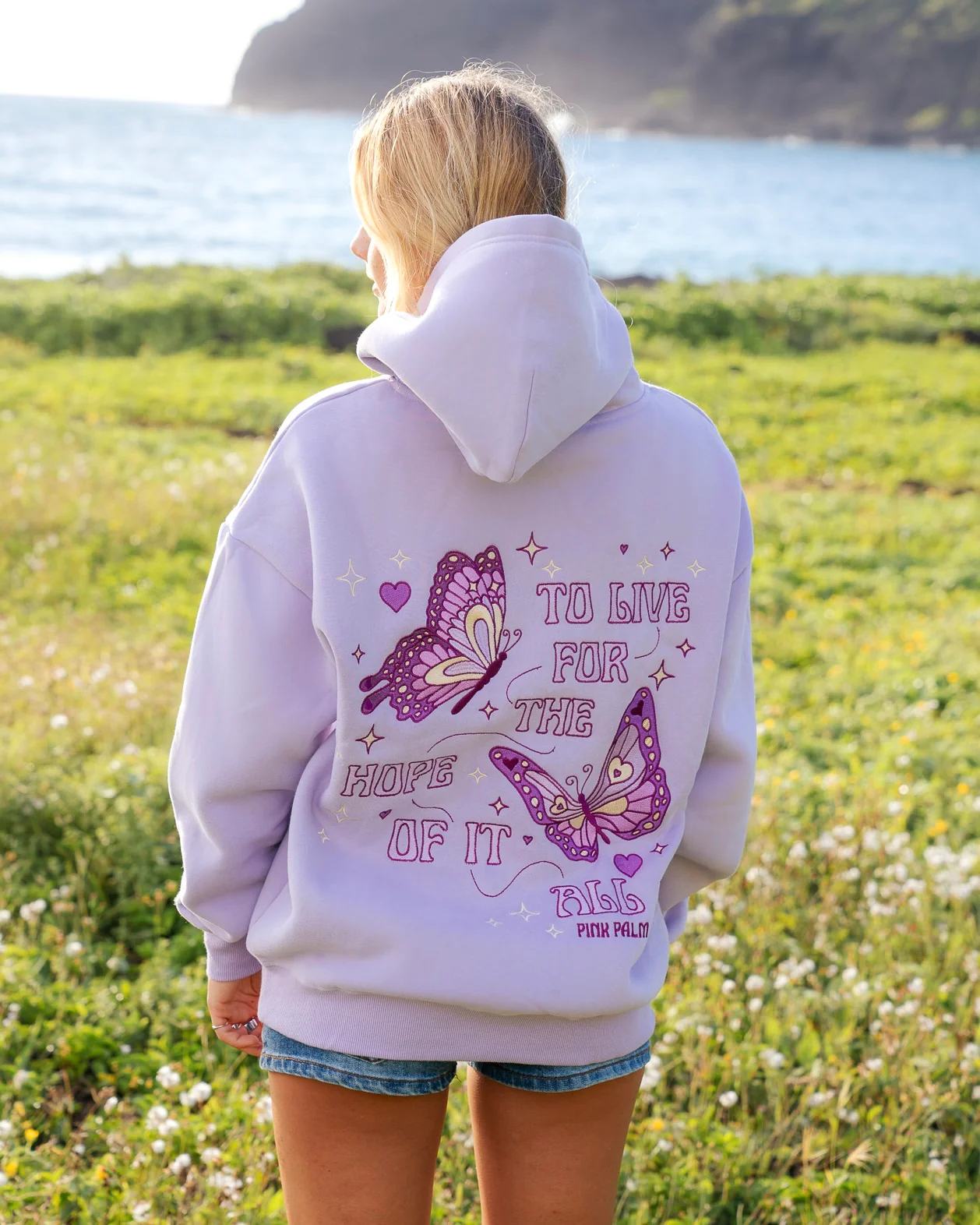"To Live For the Hope of it All" Hoodie in Lilac - Image 7