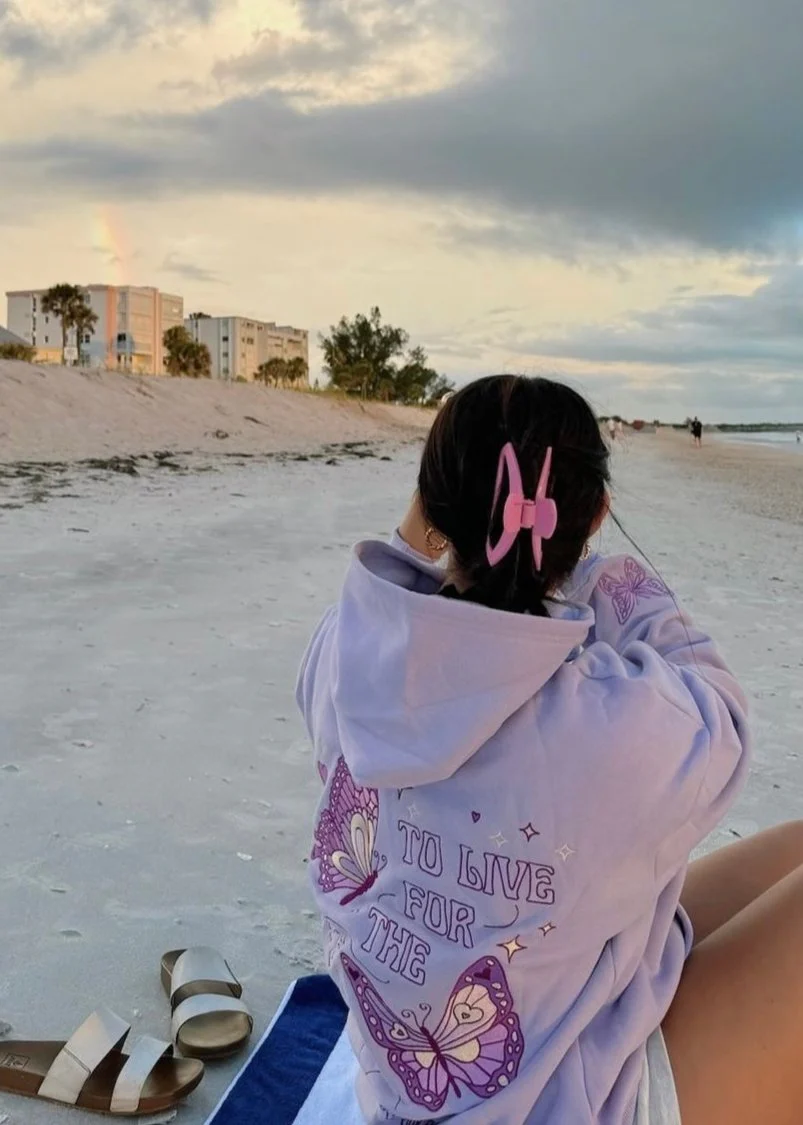 "To Live For the Hope of it All" Hoodie in Lilac - Image 8